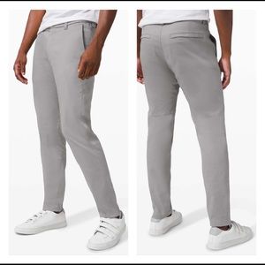 Lululemon Commission Pant Slim *Oxford 32" in Gull Grey / White Size 34